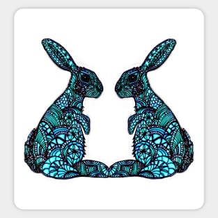 Meditating Bunnies Sticker